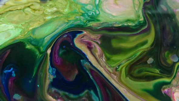 Vibrant Colours Paint Swirling Explosion