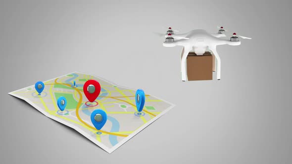 Drone delivering packages