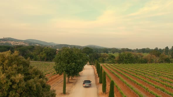 Beautiful View Of Hills And Houses In Italy