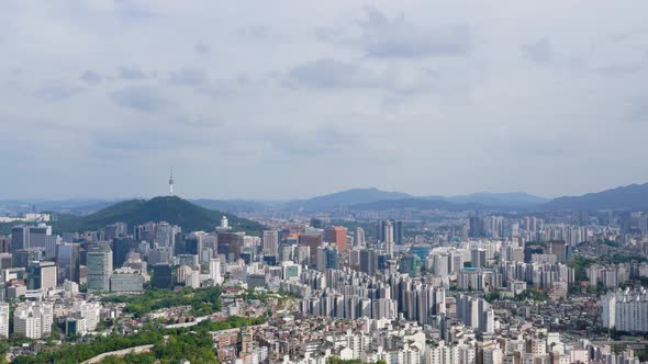 Seoul City Sky Time Lapse