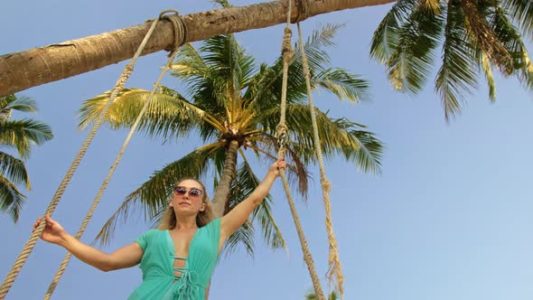 Woman Spends Her Vacation at the Seaside