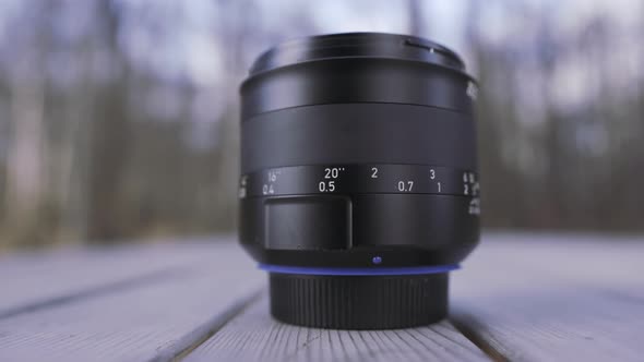 Professional camera lens detail