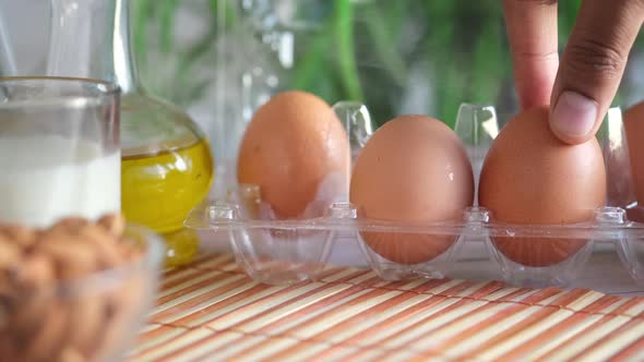 Close Up of Eggs in a Bowl