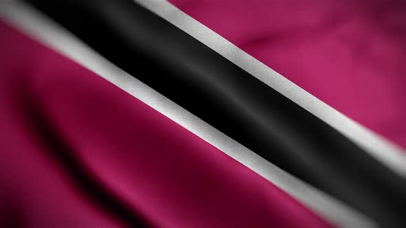 Trinidad And Tobago Flag Textured Waving Close Up Background HD
