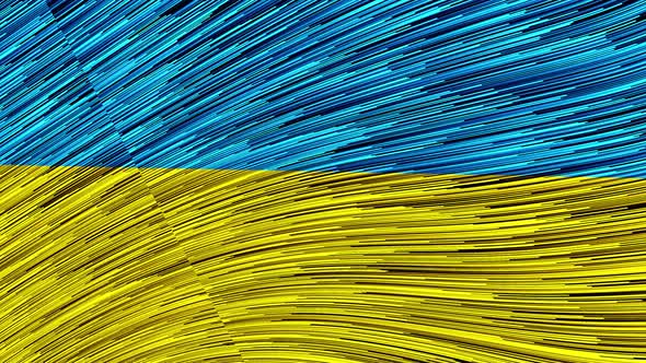 Ukraine Color Waves Background 4K