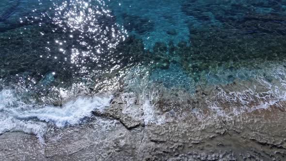 Sea Near the Coast - Close-up Aerial View of the Coastal Seascape