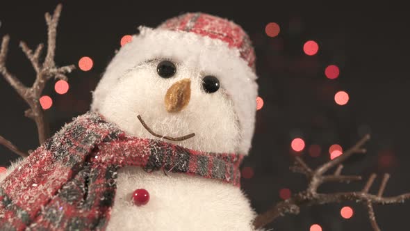 Close up of a snowman figurine