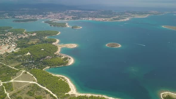 Aerial Panorama of Mediterranean Islands