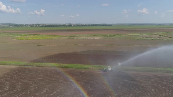 Irrigation System on Agricultural Land.