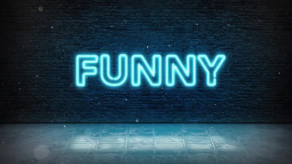 Funny Neon Sign Blue