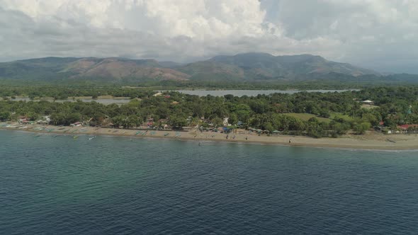 Sea Shore with Beach and Hotel, Philippines, Luzon