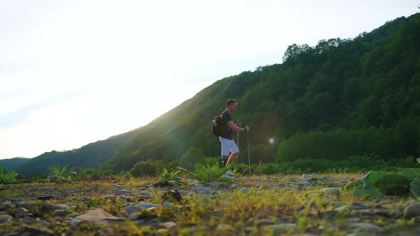 Handicapped Traveler Exploring the Nature