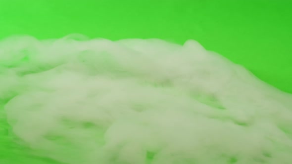 Smoke on Green Chroma Key Background alt