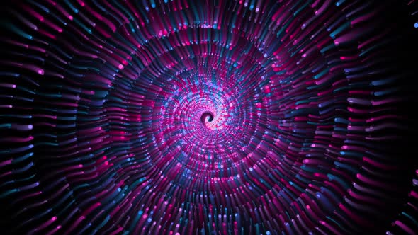 Abstract Spiral Colorful Moving Particles V33