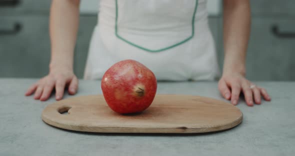 Portrait of a Pomegranate on the Chopper Woman