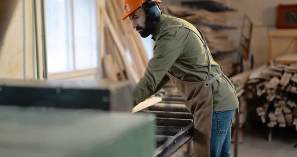 Worker at the Carpentry Factory