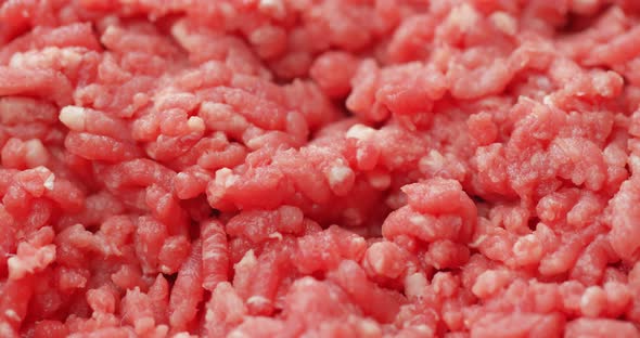 Raw fresh minced beef