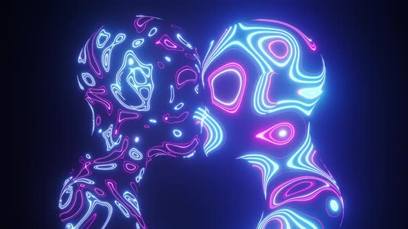 AI Neon Kiss