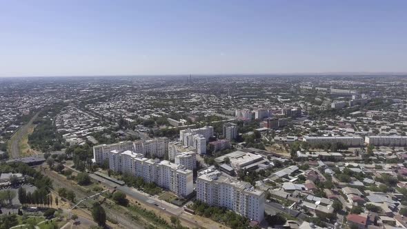 summer panorama of the beautiful and green of Tashkent city