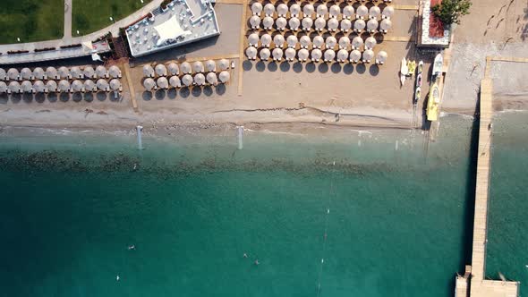 Blue Sea and Sandy Beach