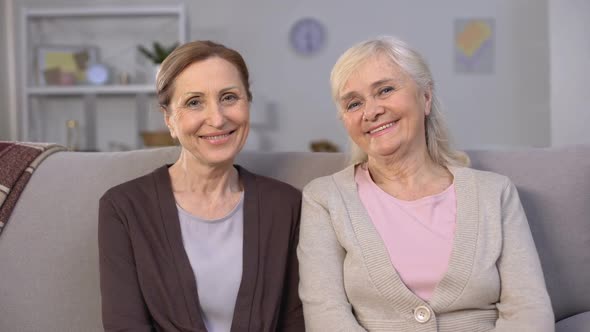Smiling Mature Women Posing for Camera, High Quality of Retirement People Living