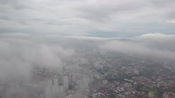 Aerial view building at Penang Island