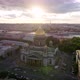 Golden Dome of Isaac Cathedral at Sunrise Dron - VideoHive Item for Sale