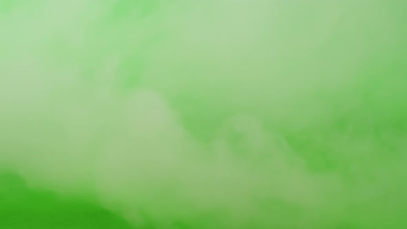 Smoke on Green Chroma Key Background alt