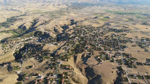 Aerial Ihlara Town in Aksaray Province, Turkey