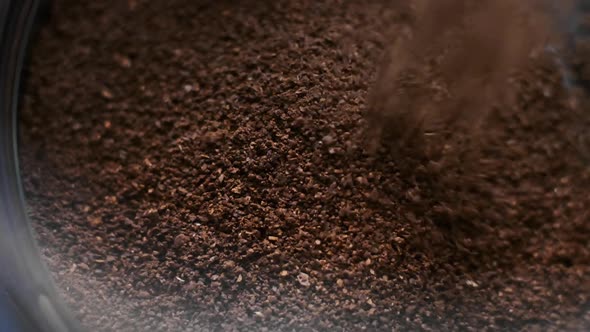 Fresh Coffee Being Poured Into a French Press