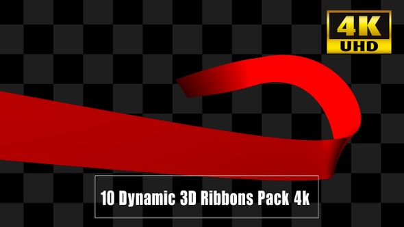 10 Dynamic  Ribbons Pack 4k