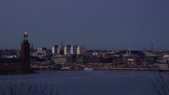 Evening shot over Stockholm city