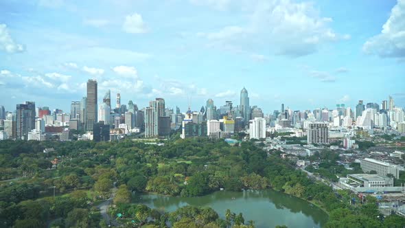 Beautiful building architecture around Bangkok city in Thailand