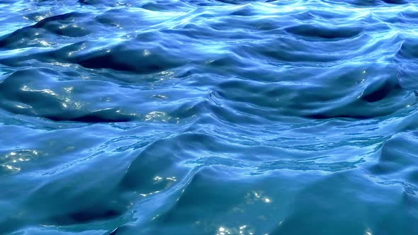 Ocean: loopable blue water ripples and waves with slow motion alt