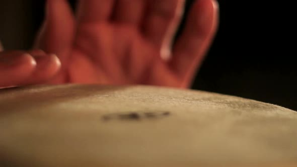 Bongos playing by man hands