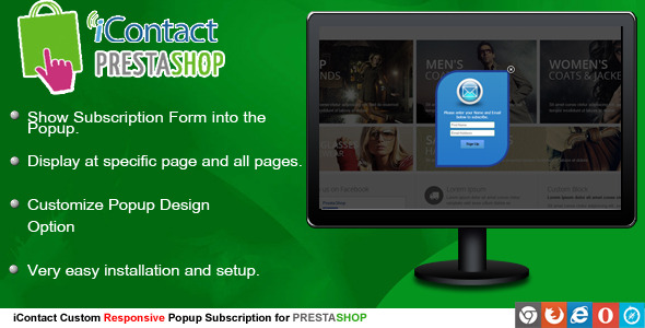 Prestashop iContact Subscription