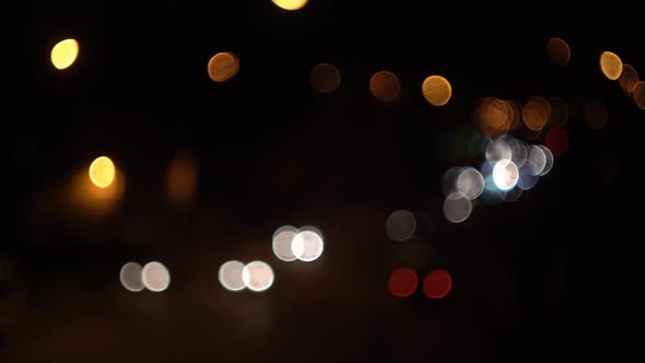 Bokeh On The Nighttime Street