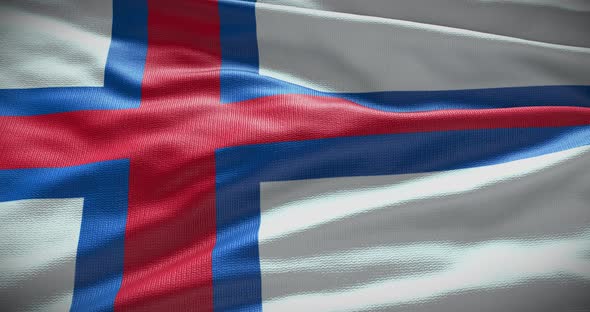 Faroe Islands national flag background motion graphic looped 4K