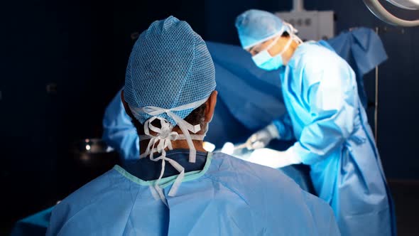 Portrait of a surgeon in operation room