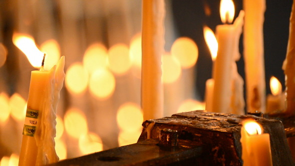 Candles at Candlestick in Church