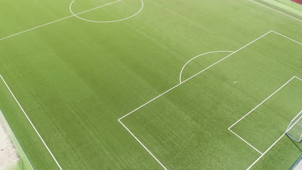 Footbal Stadium Empty Aerial View