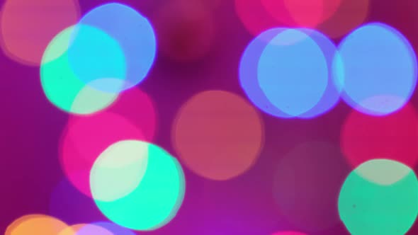 Christmas Mood Round Defocused Multicolored Lights