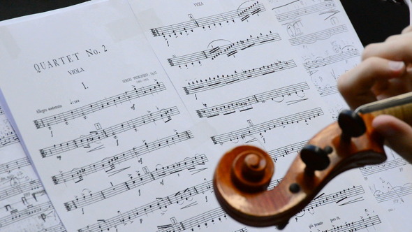 Viola Partiture on a Concert