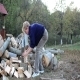 She Cut Wood with the Ax 03 - VideoHive Item for Sale