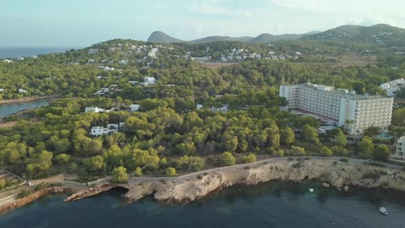 Ibiza drone coast view (Spain)