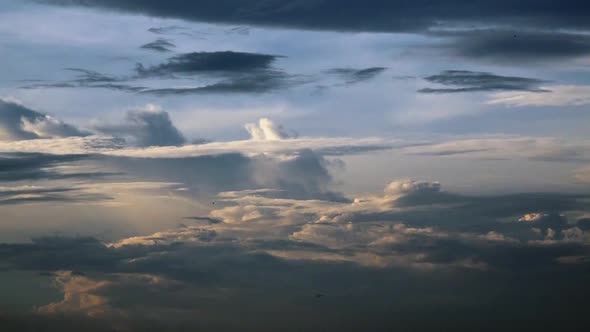 Timelapse of Beautiful Clouds as Sunset Approaches