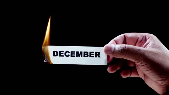 Burning Paper Writing December