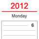Monthly Planner 2012 Week Starting With Monday - GraphicRiver Item for Sale