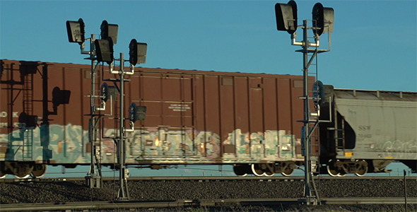 Freight Train Passing Signals