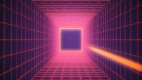 Retro Wave Shiny Grid VJ Loop